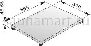 Защитное основание Harvia черное для дровяной печи  Защитное основание Harvia черное для дровяной печи