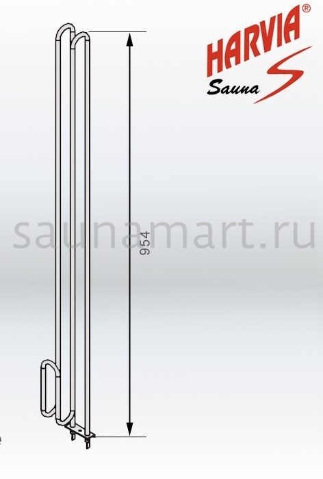 Тэн для электрокаменки Harvia 2300Вт/230В PI70E PI70 Тэн для электрокаменки Harvia 2300Вт/230В PI70E PI70